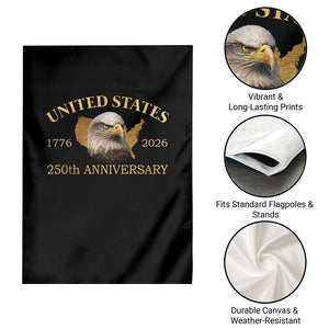 USA 250th Anniversary Garden Flag American Map Patriotic 1776-2026 America 250 TS10 Print Your Wear
