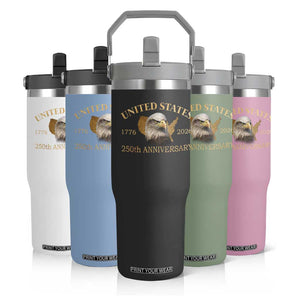 USA 250th Anniversary Flip Straw Tumbler American Map Patriotic 1776-2026 America 250 TS10 Print Your Wear