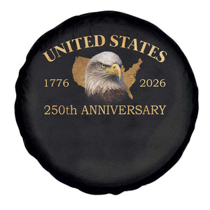 USA 250th Anniversary Spare Tire Cover American Map Patriotic 1776-2026 America 250 TS10 Print Your Wear