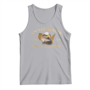 USA 250th Anniversary Tank Top American Map Patriotic 1776-2026 America 250 TS10 Athletic Heather Print Your Wear