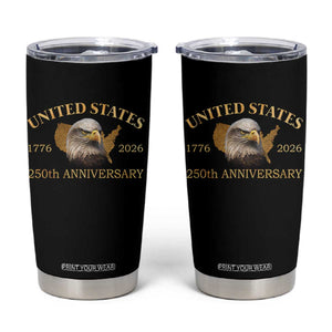 USA 250th Anniversary Tumbler Cup American Map Patriotic 1776-2026 America 250 TS10 Black Print Your Wear