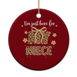 Im Just Here For My Niece Ceramic Ornament Gift For Aunt From Niece Leopard TS10 1pc Red Print Your Wear