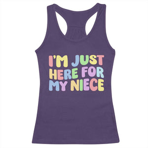 Im Just Here For My Niece Racerback Tank Top Gift For Aunt From Niece TS10 Purple Print Your Wear