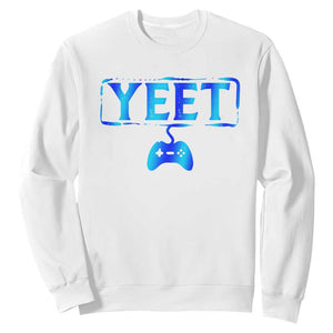 Funny Yeet Gamer Sweatshirt Video Game Gaming Saying Quote Slang TS10 White Print Your Wear