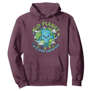 Earth Day Hoodie Save the Planet 2025 TS10 Maroon Print Your Wear