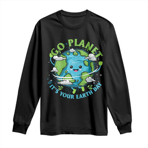 Earth Day Long Sleeve Shirt Save the Planet 2025 TS10 Black Print Your Wear
