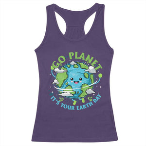 Earth Day Racerback Tank Top Save the Planet 2025 TS10 Purple Print Your Wear