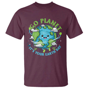 Earth Day T Shirt Save the Planet 2025 TS10 Maroon Print Your Wear