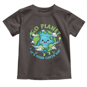 Earth Day Toddler T Shirt Save the Planet 2025 TS10 Dark Chocolate Print Your Wear