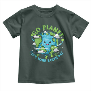 Earth Day Toddler T Shirt Save the Planet 2025 TS10 Dark Forest Green Print Your Wear