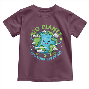 Earth Day Toddler T Shirt Save the Planet 2025 TS10 Maroon Print Your Wear