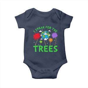 I Speak For Trees Planet Save Earth Day Baby Onesie TS10 Navy Print Your Wear
