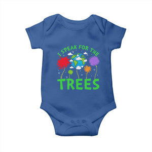 I Speak For Trees Planet Save Earth Day Baby Onesie TS10 Royal Blue Print Your Wear