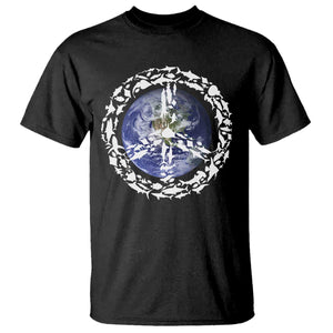 Earth Day T Shirt Save the Planet Peace Sign Positive Vibes TS10 Black Print Your Wear