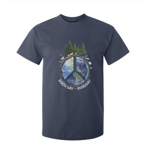 Earth Day T Shirt For Kid Everyday Peace Sign Positive Vibes TS10 Navy Print Your Wear