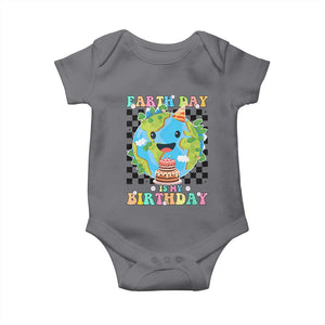 Earth Day Birthday Baby Onesie Its My Birthday April 22 TS10 Charcoal Print Your Wear