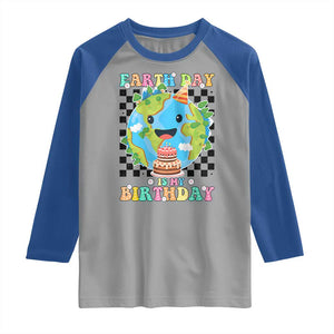 Earth Day Birthday Raglan Shirt Its My Birthday April 22 TS10 Sport Gray Royal Print Your Wear