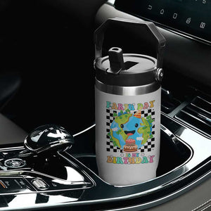 Earth Day Birthday Flip Straw Tumbler Its My Birthday April 22 TS10 Print Your Wear