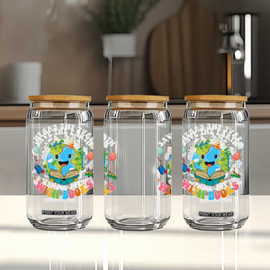 Earth Day Glass Can Save Earth Its Only Planet With Books Reader TS10 Print Your Wear