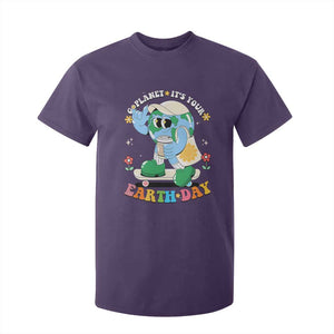 Earth Day T Shirt For Kid Cute Go Planet Its Your Earthday Groovy TS10 Purple Print Your Wear