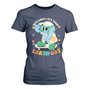 Earth Day T Shirt For Women Cute Go Planet Its Your Earthday Groovy TS10 Navy Print Your Wear