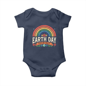Earth Day Baby Onesie Everyday Retro Rainbow TS10 Navy Print Your Wear