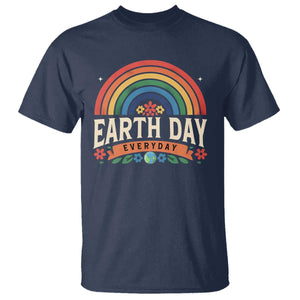 Earth Day T Shirt Everyday Retro Rainbow TS10 Navy Print Your Wear
