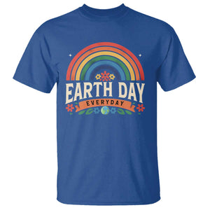 Earth Day T Shirt Everyday Retro Rainbow TS10 Royal Blue Print Your Wear