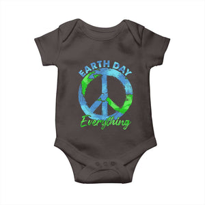 Piece Everyday Earth Day Baby Onesie Peace Sign Positive Vibes TS10 Dark Chocolate Print Your Wear