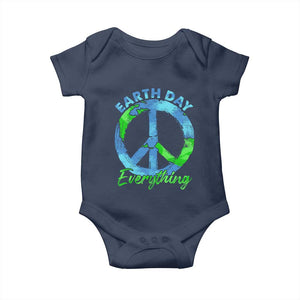 Piece Everyday Earth Day Baby Onesie Peace Sign Positive Vibes TS10 Navy Print Your Wear