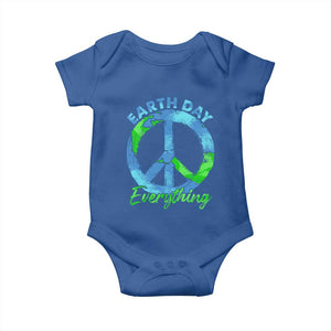 Piece Everyday Earth Day Baby Onesie Peace Sign Positive Vibes TS10 Royal Blue Print Your Wear