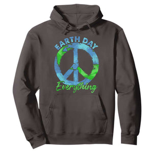 Piece Everyday Earth Day Hoodie Peace Sign Positive Vibes TS10 Dark Chocolate Print Your Wear