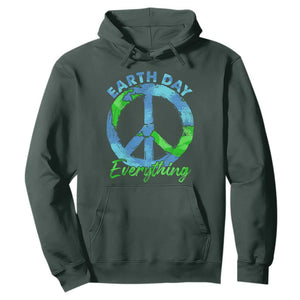 Piece Everyday Earth Day Hoodie Peace Sign Positive Vibes TS10 Dark Forest Green Print Your Wear