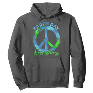 Piece Everyday Earth Day Hoodie Peace Sign Positive Vibes TS10 Dark Heather Print Your Wear