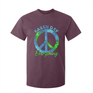Piece Everyday Earth Day T Shirt For Kid Peace Sign Positive Vibes TS10 Maroon Print Your Wear