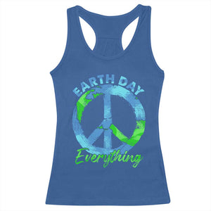 Piece Everyday Earth Day Racerback Tank Top Peace Sign Positive Vibes TS10 Royal Blue Print Your Wear