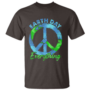 Piece Everyday Earth Day T Shirt Peace Sign Positive Vibes TS10 Dark Chocolate Print Your Wear