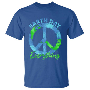 Piece Everyday Earth Day T Shirt Peace Sign Positive Vibes TS10 Royal Blue Print Your Wear