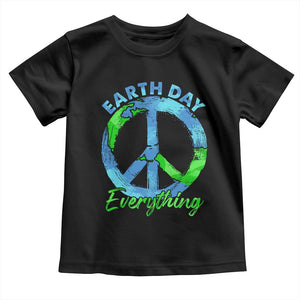 Piece Everyday Earth Day Toddler T Shirt Peace Sign Positive Vibes TS10 Black Print Your Wear