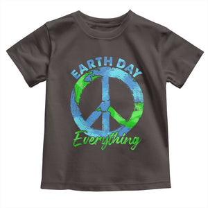 Piece Everyday Earth Day Toddler T Shirt Peace Sign Positive Vibes TS10 Dark Chocolate Print Your Wear