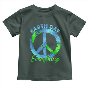 Piece Everyday Earth Day Toddler T Shirt Peace Sign Positive Vibes TS10 Dark Forest Green Print Your Wear