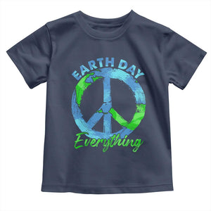 Piece Everyday Earth Day Toddler T Shirt Peace Sign Positive Vibes TS10 Navy Print Your Wear