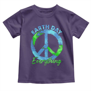 Piece Everyday Earth Day Toddler T Shirt Peace Sign Positive Vibes TS10 Purple Print Your Wear