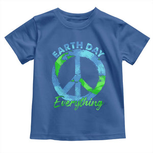 Piece Everyday Earth Day Toddler T Shirt Peace Sign Positive Vibes TS10 Royal Blue Print Your Wear