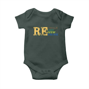 Retro Earth Day Baby Onesie Recycle Reuse Renew Rethink Protect Earth TS10 Print Your Wear