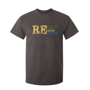 Retro Earth Day T Shirt For Kid Recycle Reuse Renew Rethink Protect Earth TS10 Dark Chocolate Print Your Wear