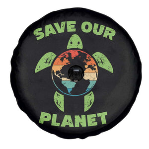 Retro Earth Day Spare Tire Cover Save Our Planet Sea Turtle Recycle Ocean Environment TS10 Print Your Wear