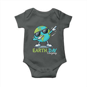 Dabbing Earth Day Baby Onesie Everyday Positive Vibes Nature Lover Gifts TS10 Dark Heather Print Your Wear