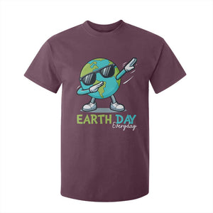 Dabbing Earth Day T Shirt For Kid Everyday Positive Vibes Nature Lover Gifts TS10 Maroon Print Your Wear