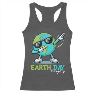 Dabbing Earth Day Racerback Tank Top Everyday Positive Vibes Nature Lover Gifts TS10 Dark Heather Print Your Wear